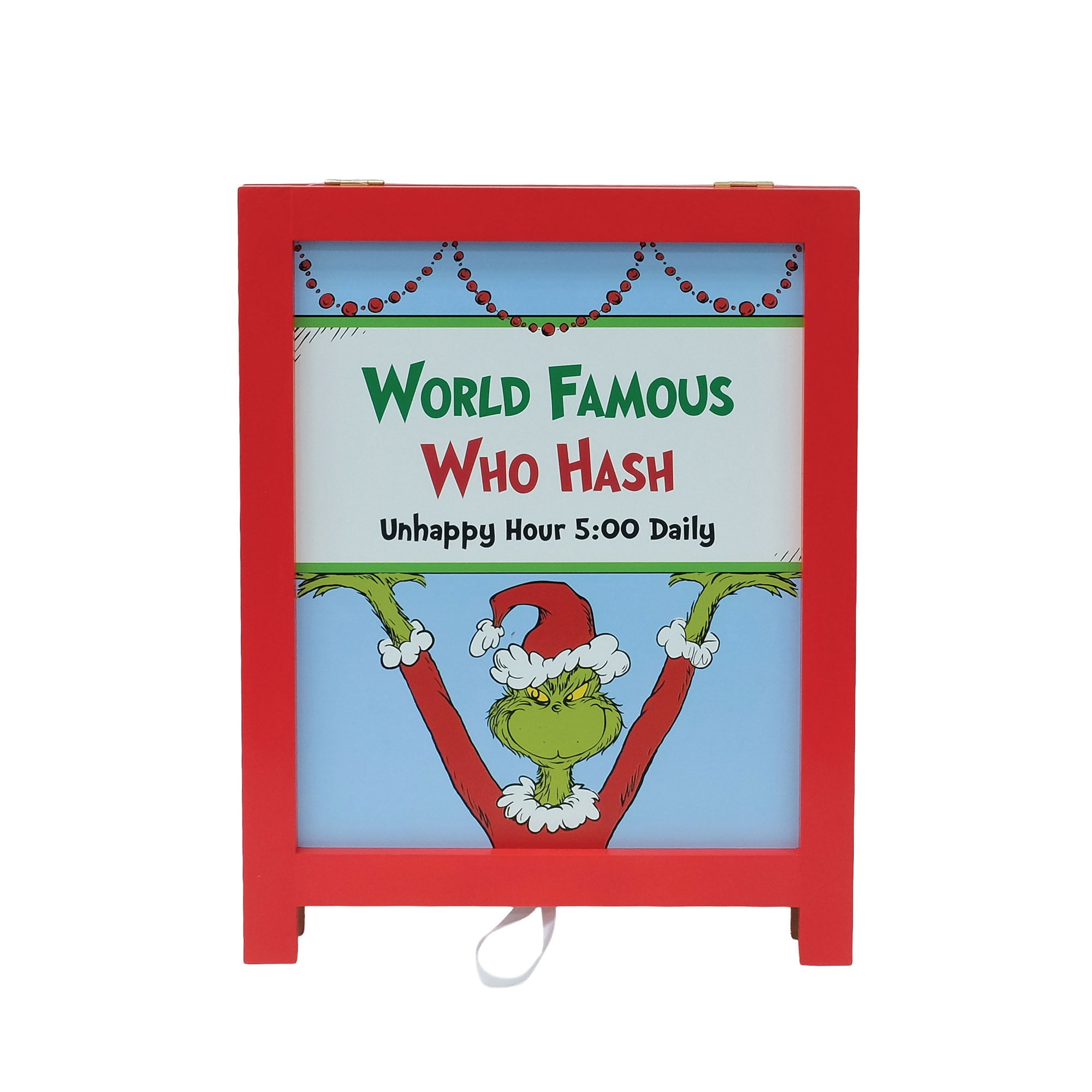 Dr. Seuss The Grinch MDF Bistro Sign – Double‑Sided Christmas Sign, 20 Inch