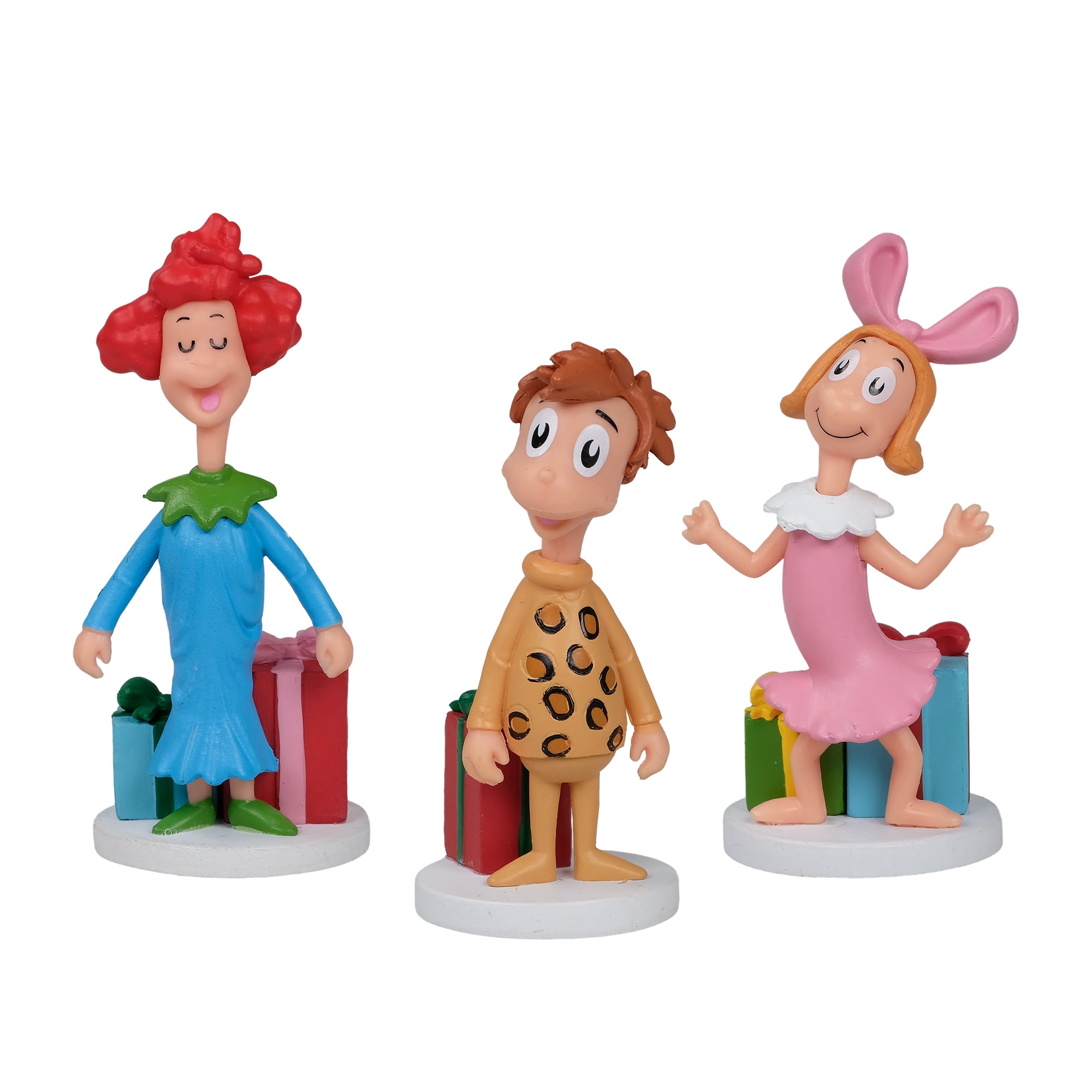 Dr. Seuss Whoville Characters with Gift Stacks Holiday Figurine Set, Three Pieces