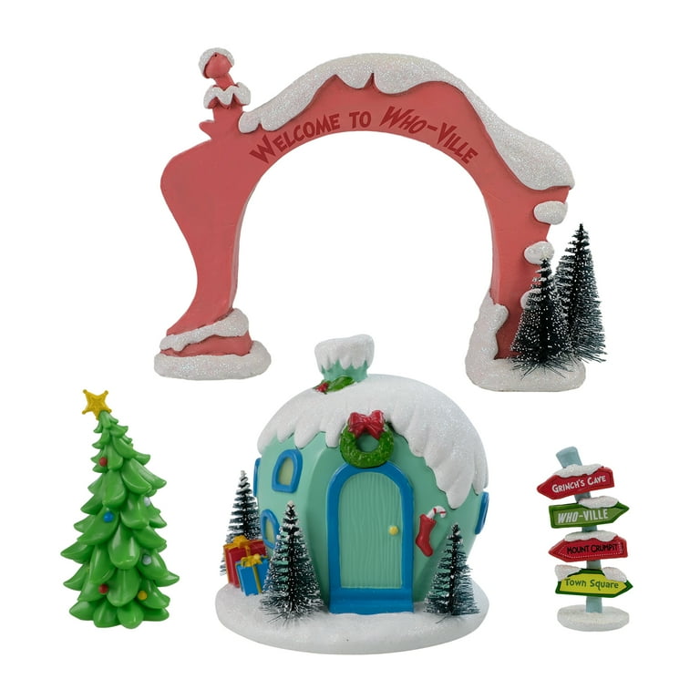 Seuss' The Grinch, Piece Collectable Christmas Village Set