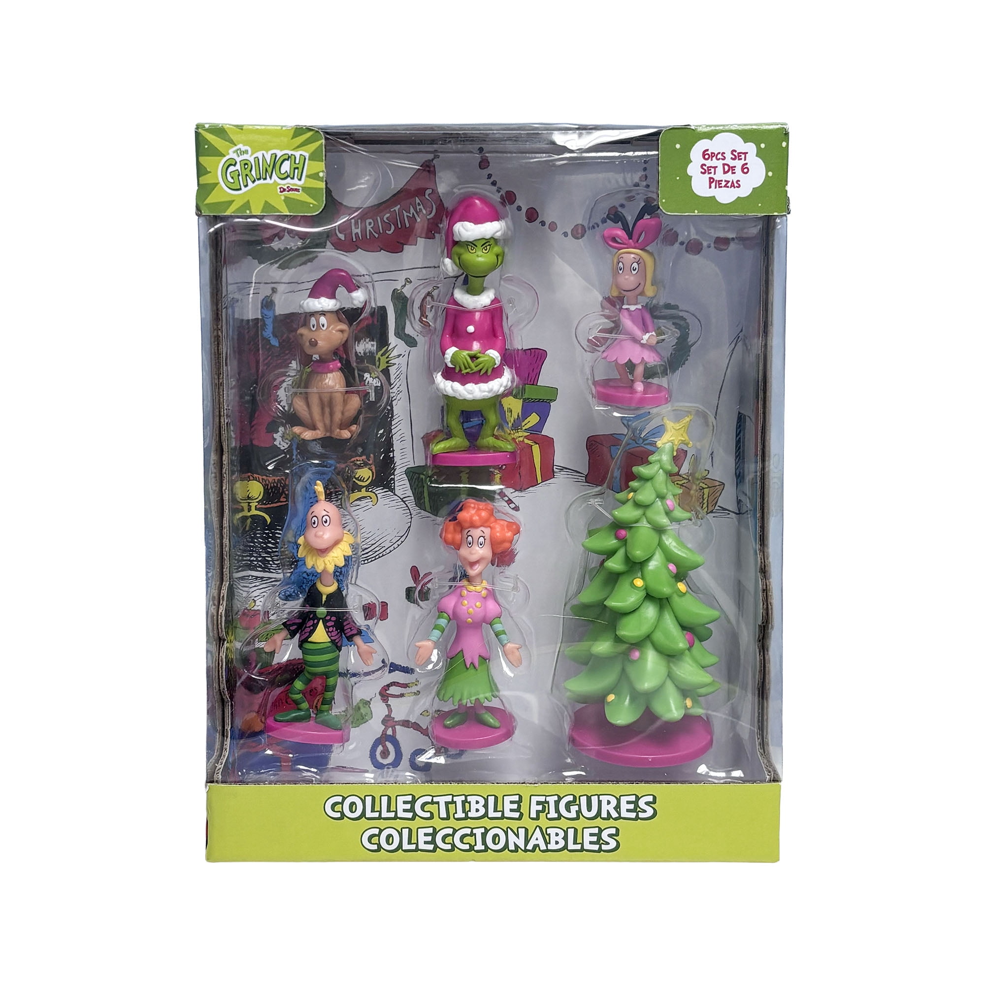 Dr. Seuss The Grinch 6‑Piece Collectible Figurine Toy Set