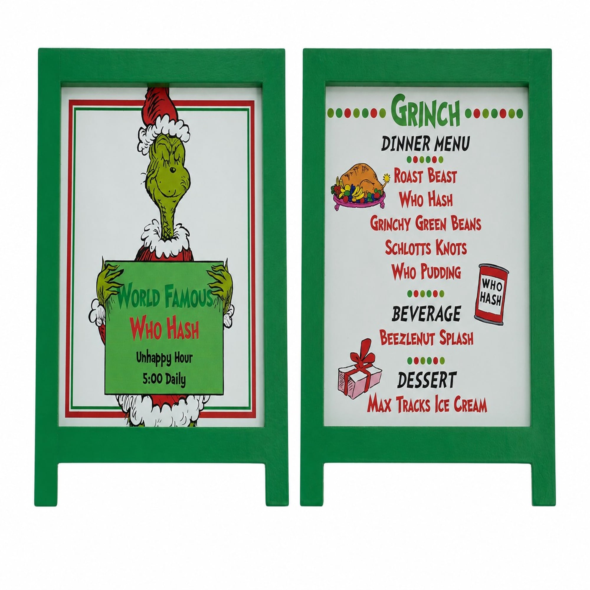 Dr. Seuss The Grinch Bistro Sign, MDF, 9 inch