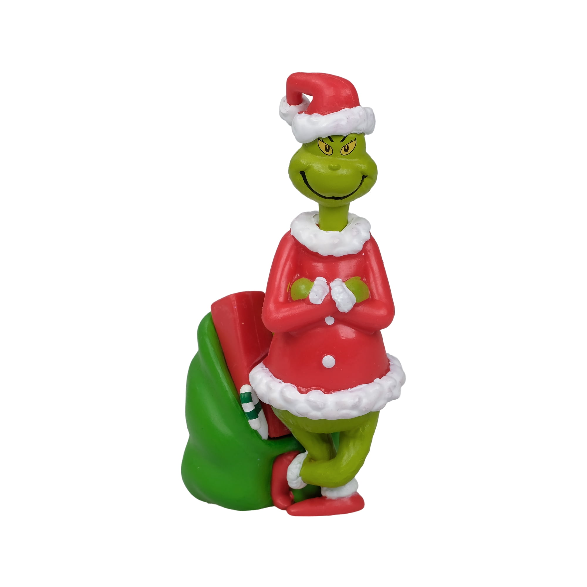 Dr. Seuss The Grinch with Santa Sack Christmas Village Figurine