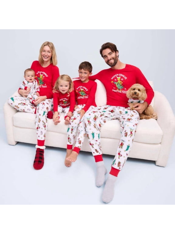 Grinch Pets Matching Family Pajamas, 1-Piece, Sizes XS-2XL