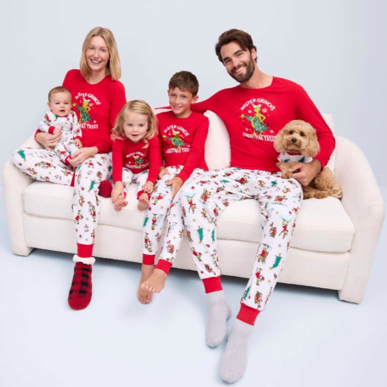 Dr. Seuss Grinch Pets Matching Family Pajamas, 1-Piece, Sizes XS-2XL
