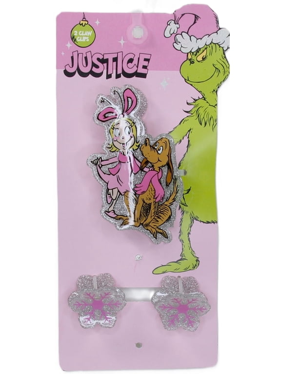 Girls x Dr. Seuss' Cindy Lou Who Claw Clips, 3-Piece, Pink