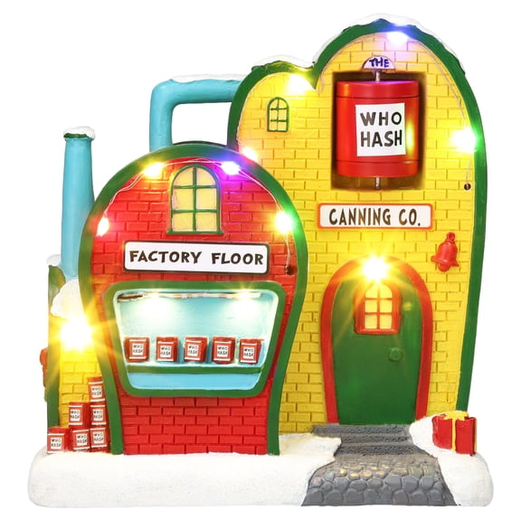 Dr. Seuss The Grinch Who Hash Factory Tabletop Christmas Village Building