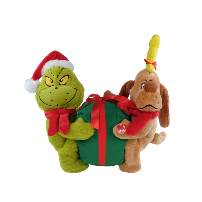 Grinch and Max Animated Plush, Requires 3 AA Batteries, by Ruz