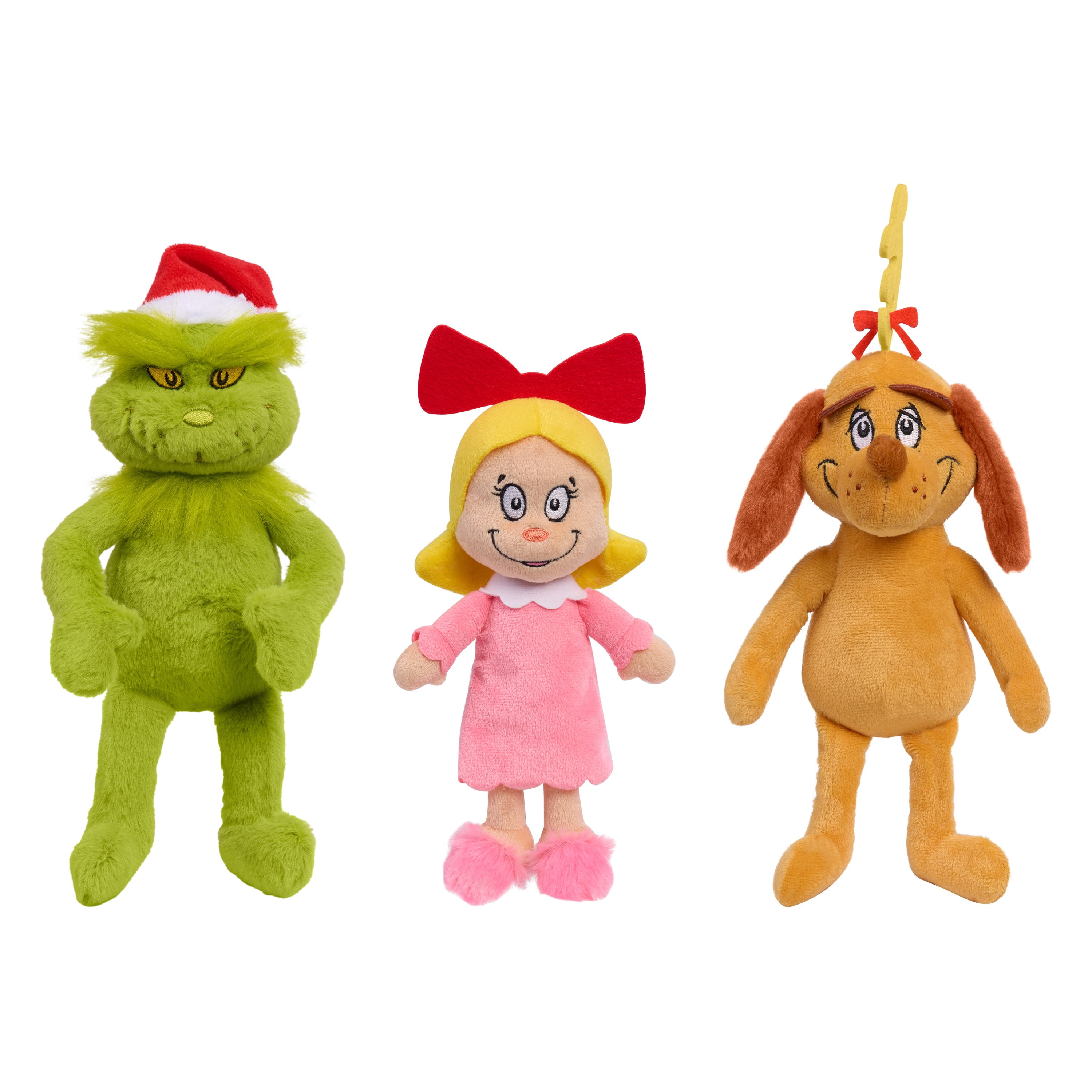 Dr. Seuss Grinch Plush Collector Set, Assortment of 3 Collector Set, 9 Inch Tall, for Ages 2 and Up