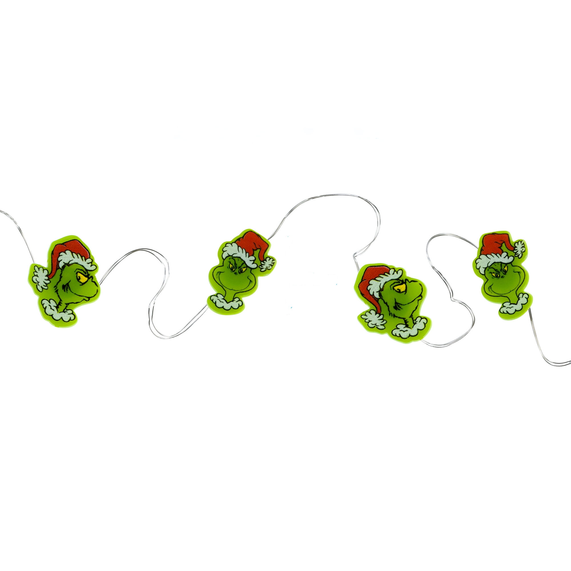 The Grinch 20 Count Micro String Lights with Santa Hat Design
