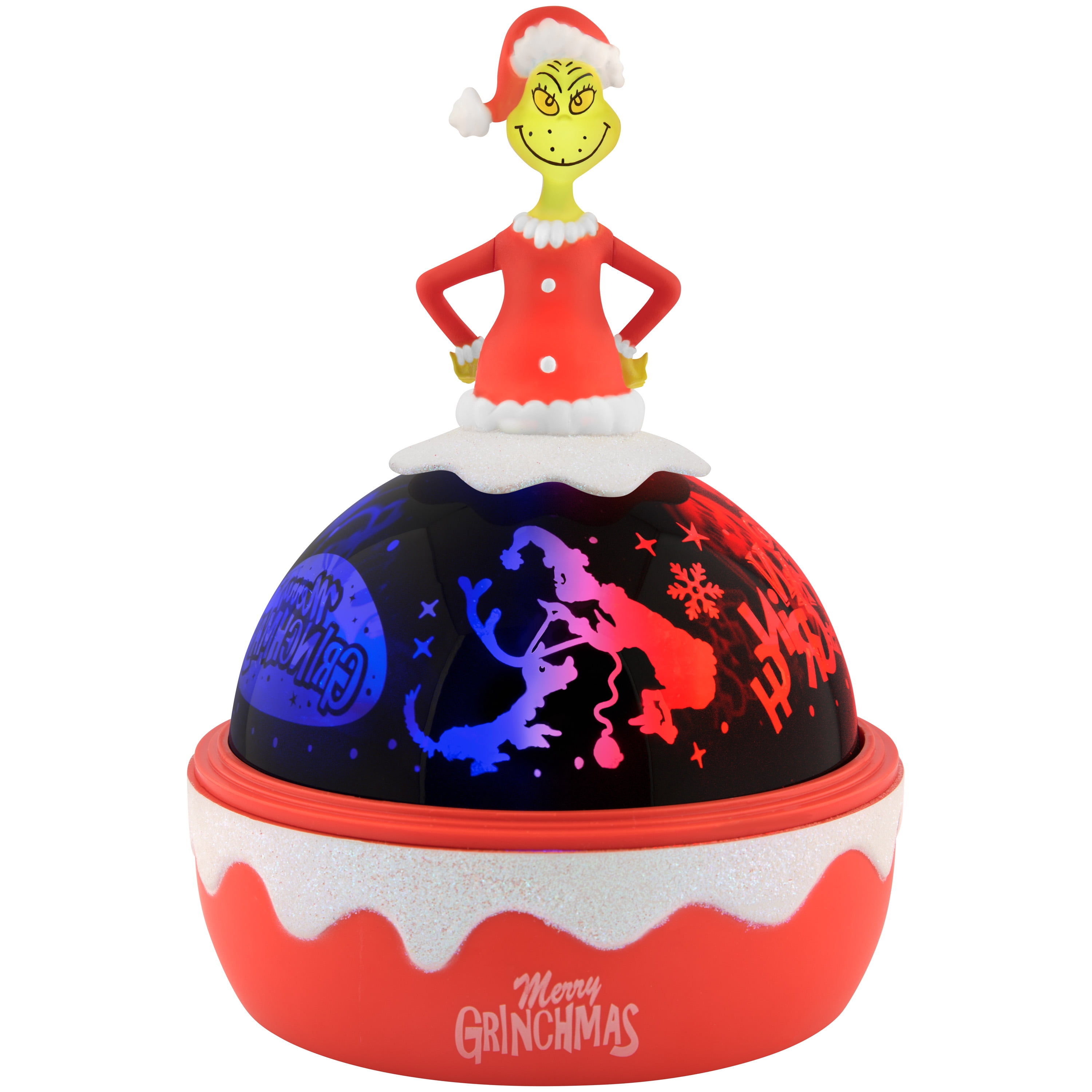 Christmas Tabletop Shadow Lights Projector Lights Holiday Decor with Grinch Topper by Dr. Seuss