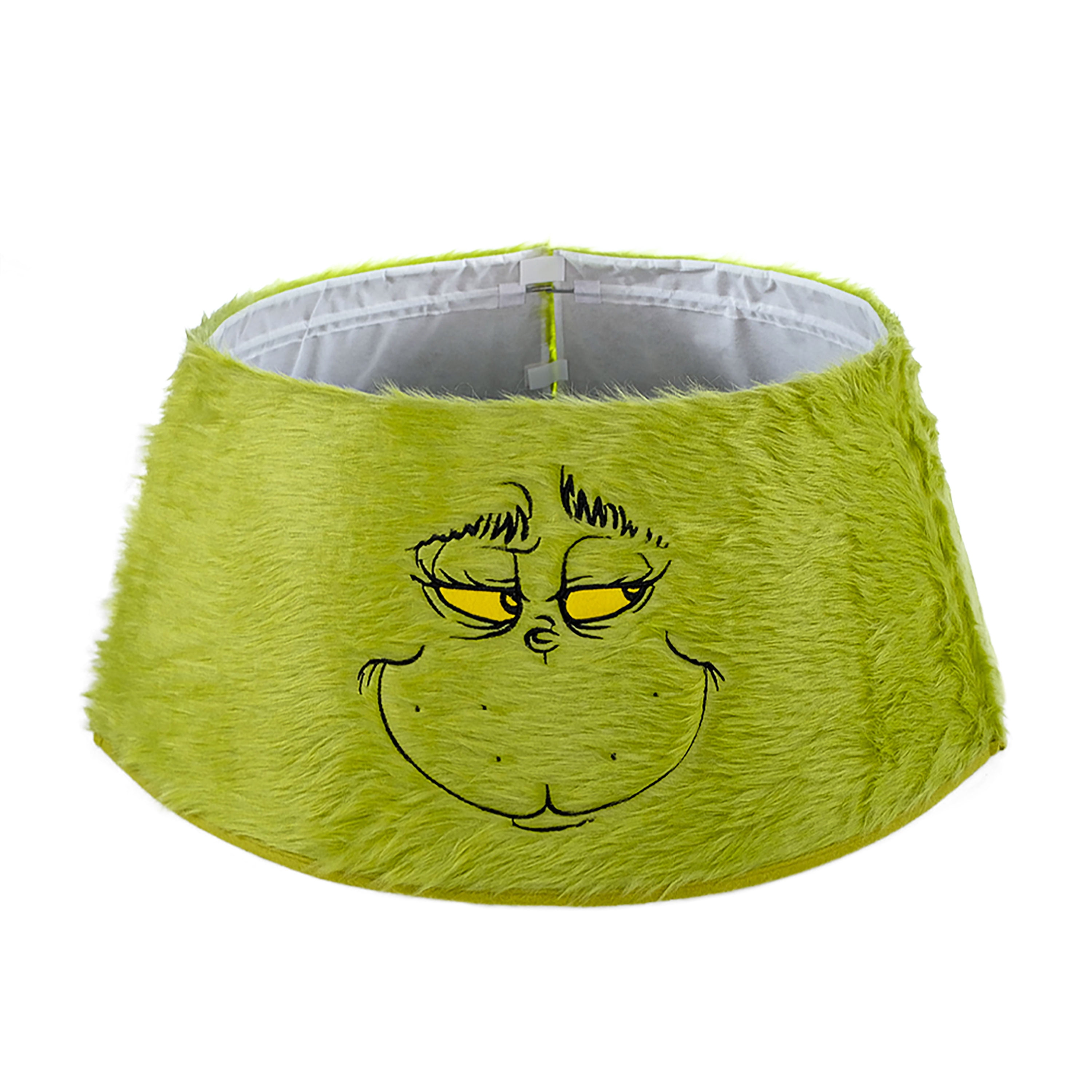 Grinch Tree Collar – Green Character Face Holiday Accent