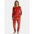 thumbnail image 1 of The Grinch Women’s and Women’s Plus Minky Union Suit Pajamas with Pockets, Sizes XS-3X, 1 of 4