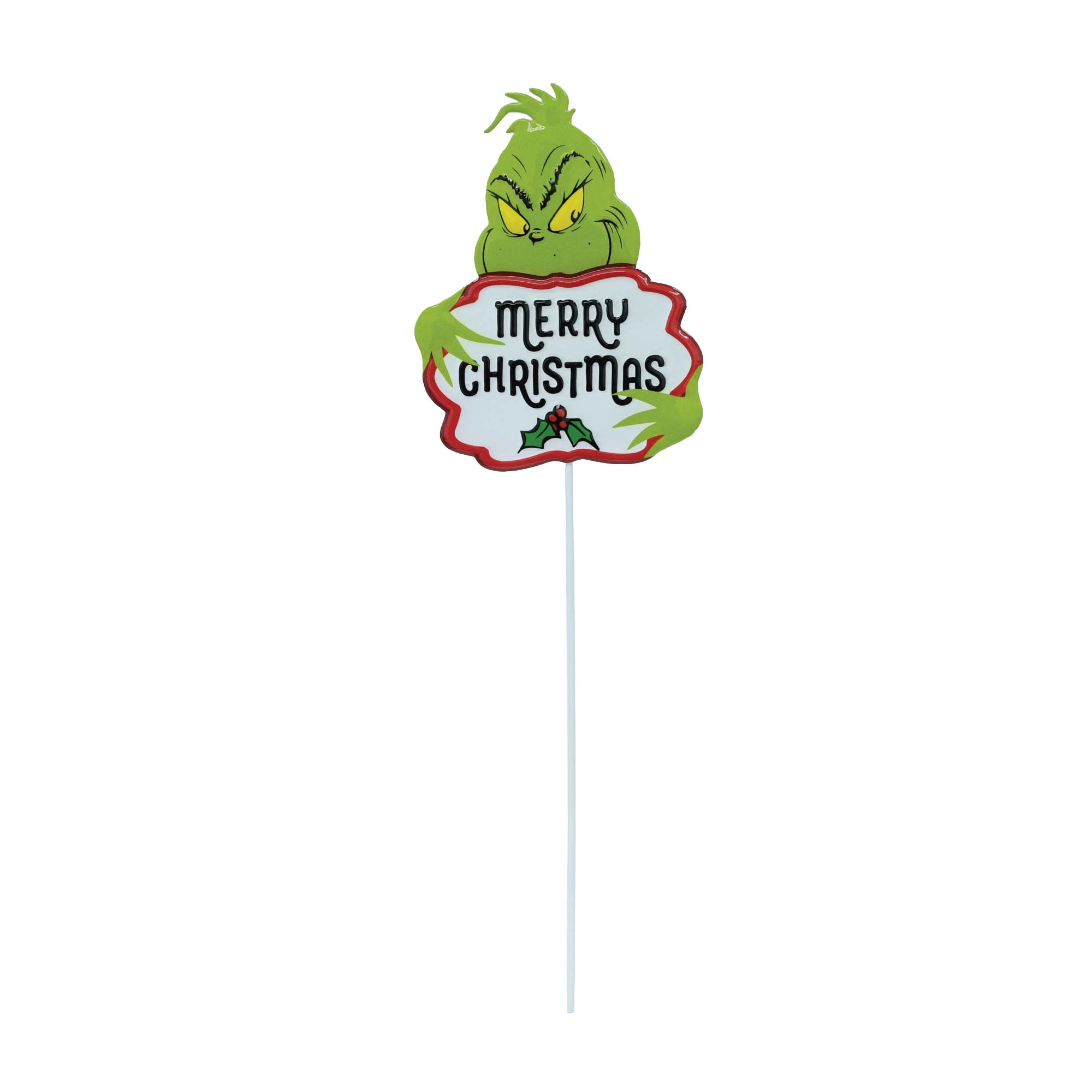 Dr. Seuss The Grinch “Merry Christmas” Yard Stake – Outdoor Holiday Decoration