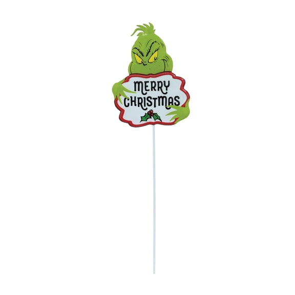 Dr. Seuss The Grinch Merry Christmas Yard Stake Outdoor Holiday Decoration