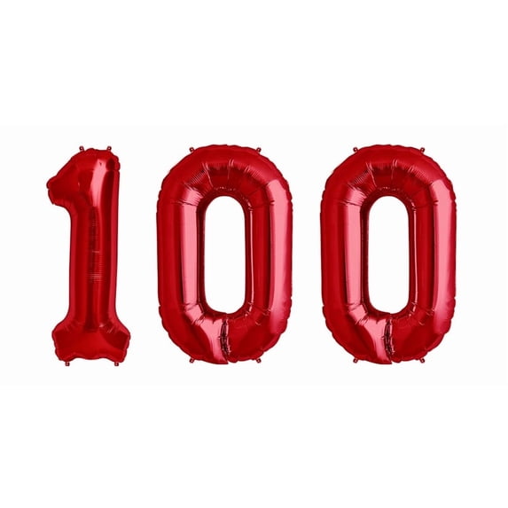 16 Inch Red Number 30 Foil Balloons – Perfect For 30th Birthday Or Anniversary Party