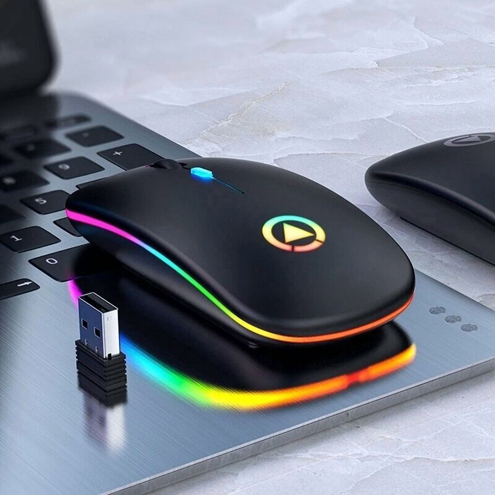 GRIND- 2.4Ghz Wireless Optical Mouse Usb Rechargeable Rgb Cordless Mice ...