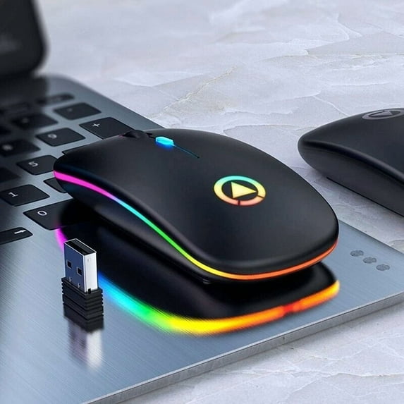 GRIND- 2.4Ghz Wireless Optical Mouse Usb Rechargeable Rgb Cordless Mice ...