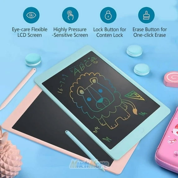 GRIND- 2Pack Colorful Lcd Writing Drawing Tablet Pad 8.5" Notepad Draw Board For Kids
