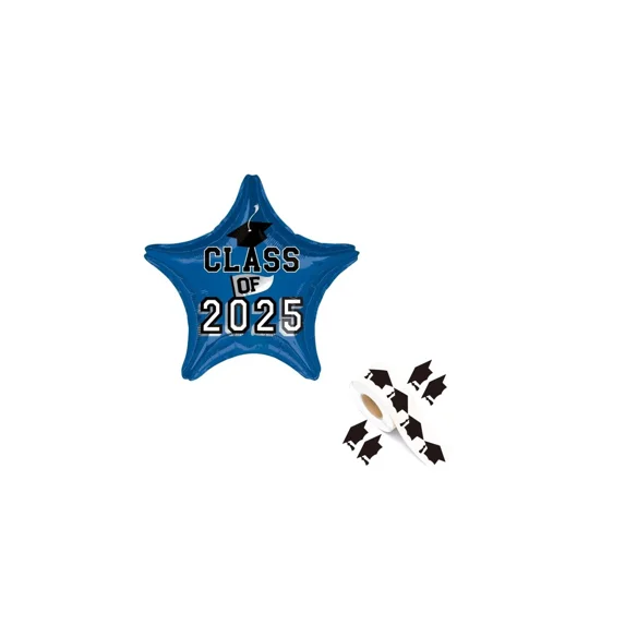 GRIND- Blue Class Of 2025 Graduation 18'' Balloon Birthday Party Decorations