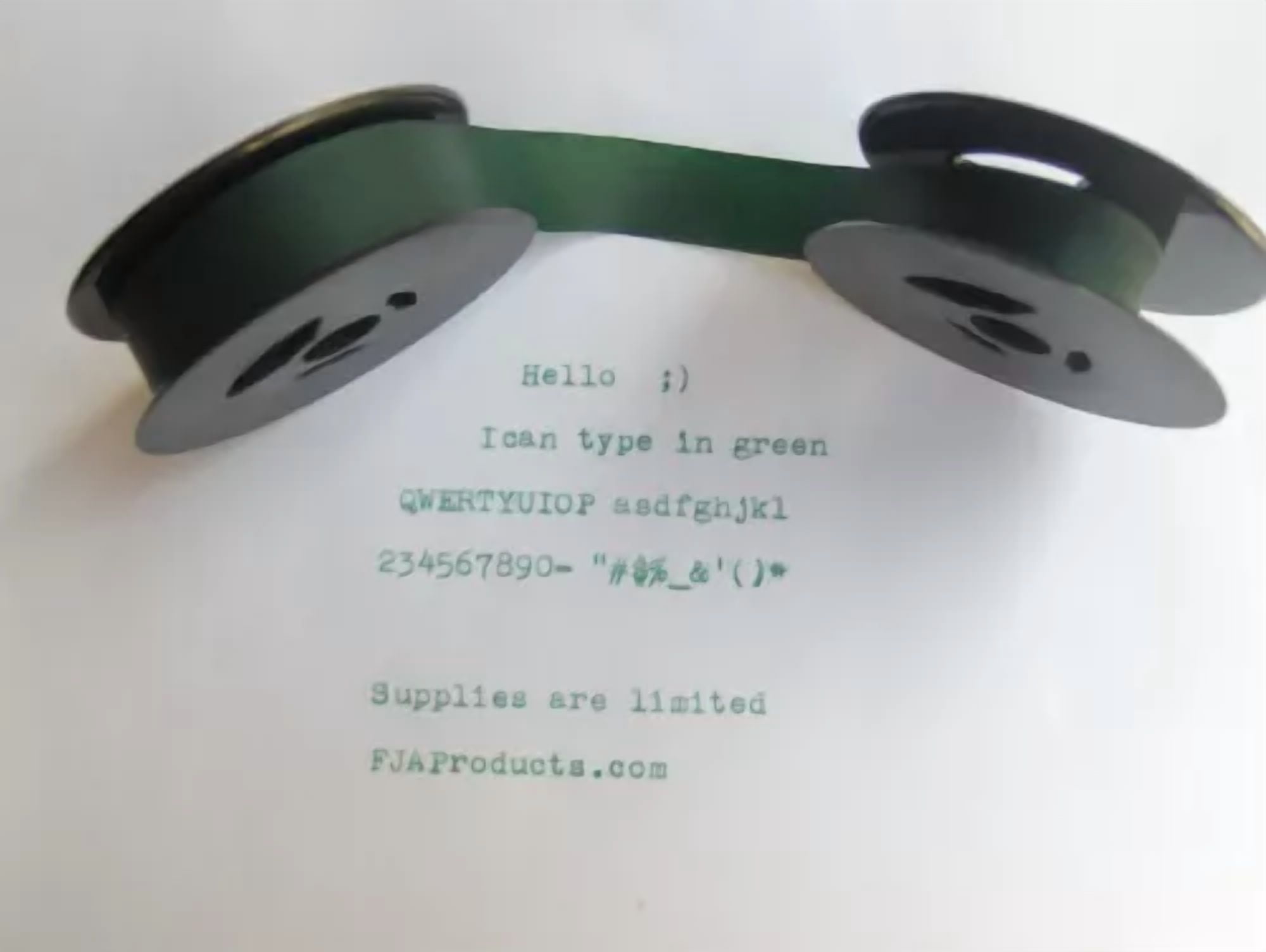 GRIND- Olivetti Lettera 25 Green Ink Typewriter Ribbon + Free Shipping
