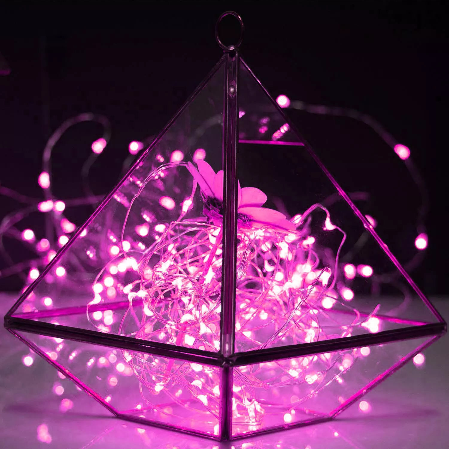 GRIND- Pink 100 Led 32Ft Fairy String Lights Copper Wires Event Party ...