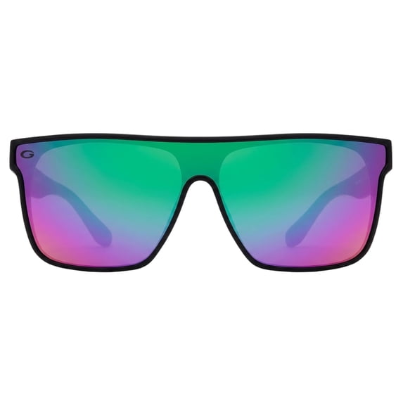 GRINDERPUNCH Polarized Shield Sunglasses for Men & Women Flat Top Oversized Square Lens UV400 Protection - Jupiter Purple