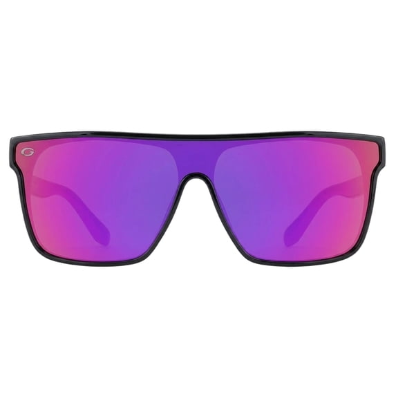 GRINDERPUNCH Polarized Shield Sunglasses for Men & Women Flat Top Oversized Square Lens UV400 Protection - Purple