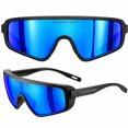 thumbnail image 1 of GRINDERPUNCH Polarized Sports Sunglasses Golf Pickleball Softball Ski Cycling Baseball Running Glasses Men Women - Blue, 1 of 5