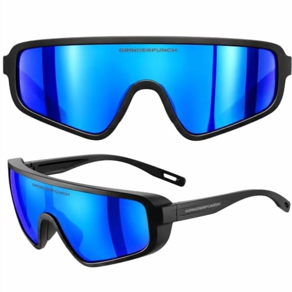 GRINDERPUNCH Polarized Sports Sunglasses Golf Pickleball Softball Ski Cycling Baseball Running Glasses Men Women - Blue