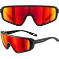 thumbnail image 1 of GRINDERPUNCH Polarized Sports Sunglasses Golf Pickleball Softball Ski Cycling Baseball Running Glasses Men Women - Red, 1 of 6