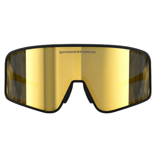 GRINDERPUNCH Polarized Sports Sunglasses Men Women Cycling Mountain Biking Baseball Hiking Softball Ski Running Glasses - Gold