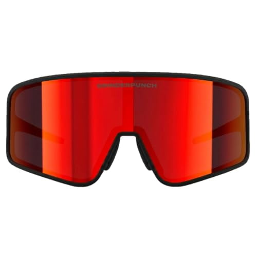GRINDERPUNCH Polarized Sports Sunglasses Men Women Cycling Mountain Biking Baseball Hiking Softball Ski Running Glasses - Red