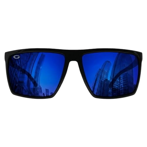 GRINDERPUNCH Polarized Sunglasses Men Women UV400 Protection Retro Square Sun Glasses Driving Golf Hiking Fishing Shades - Blue