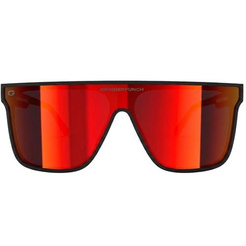 GRINDERPUNCH Polarized Sunglasses Men Women UV400 Protection Sports Sun Glasses Cycling Golf Hiking Fishing Running Shades - Red