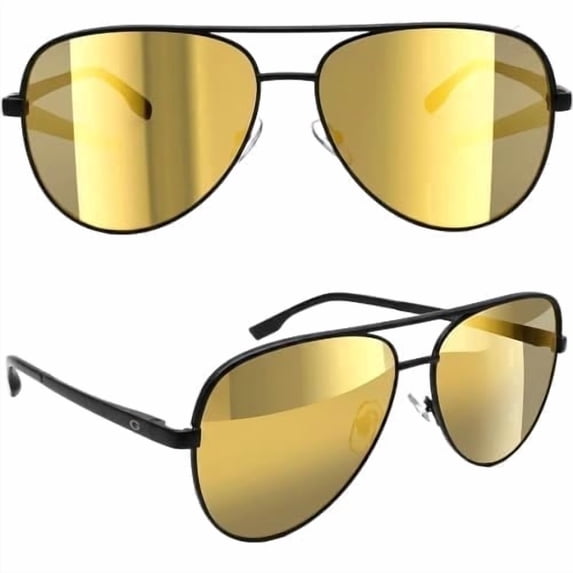 GRINDERPUNCH XL XXL Aviator Sunglasses for Men Big Head Oversized Polarized - Gold