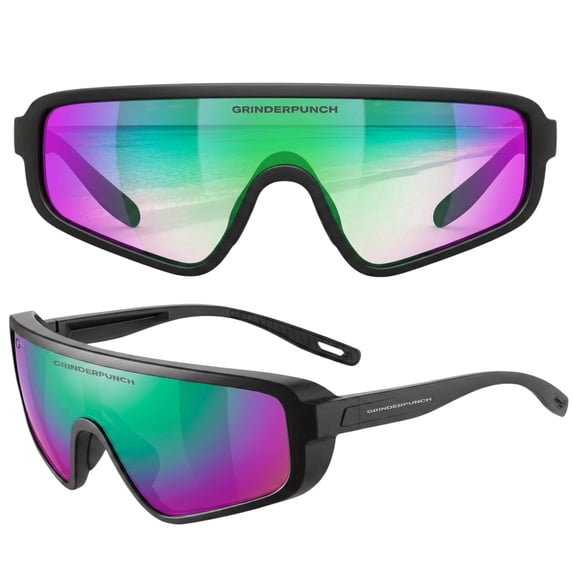GRINDERPUNCHPolarized Sports Sunglasses Golf Pickleball Softball Ski Cycling Baseball Running Glasses Men Women - Jupiter Purple