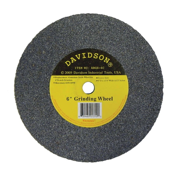 GRINDING WHEEL 6"x 3/4" COARSE Grit 1/2" ARBOR