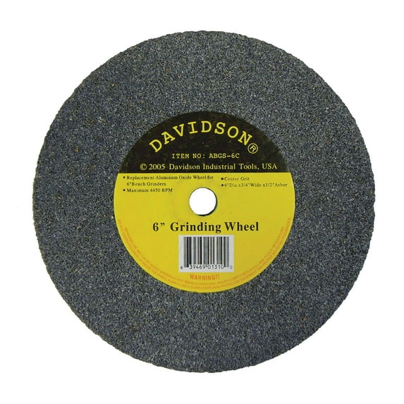 GRINDING WHEEL 6"x 3/4" COARSE Grit 1/2" ARBOR