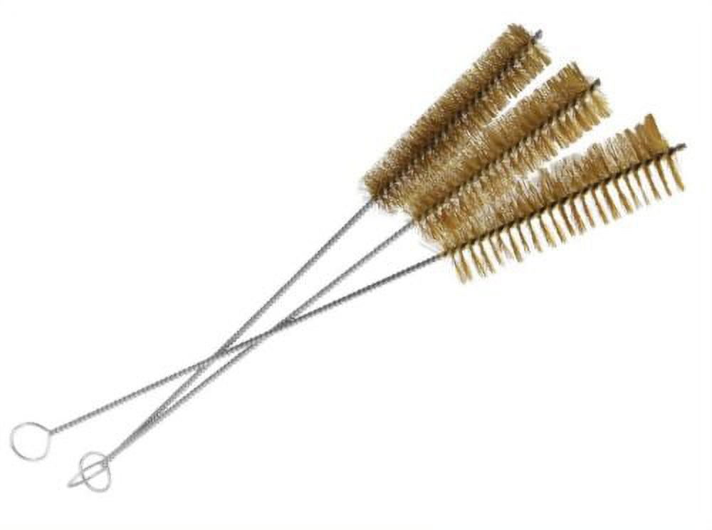 GRIP 3pc 16" Brass Tube Brush Set Hand Tools 1" 11/4" 11/2" Brushes