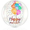 thumbnail image 1 of GRIP A POOL Beach Ball for Birthday Party - 20" Clear Inflatable Ball for Swimming Birthday Parties, 1 of 8