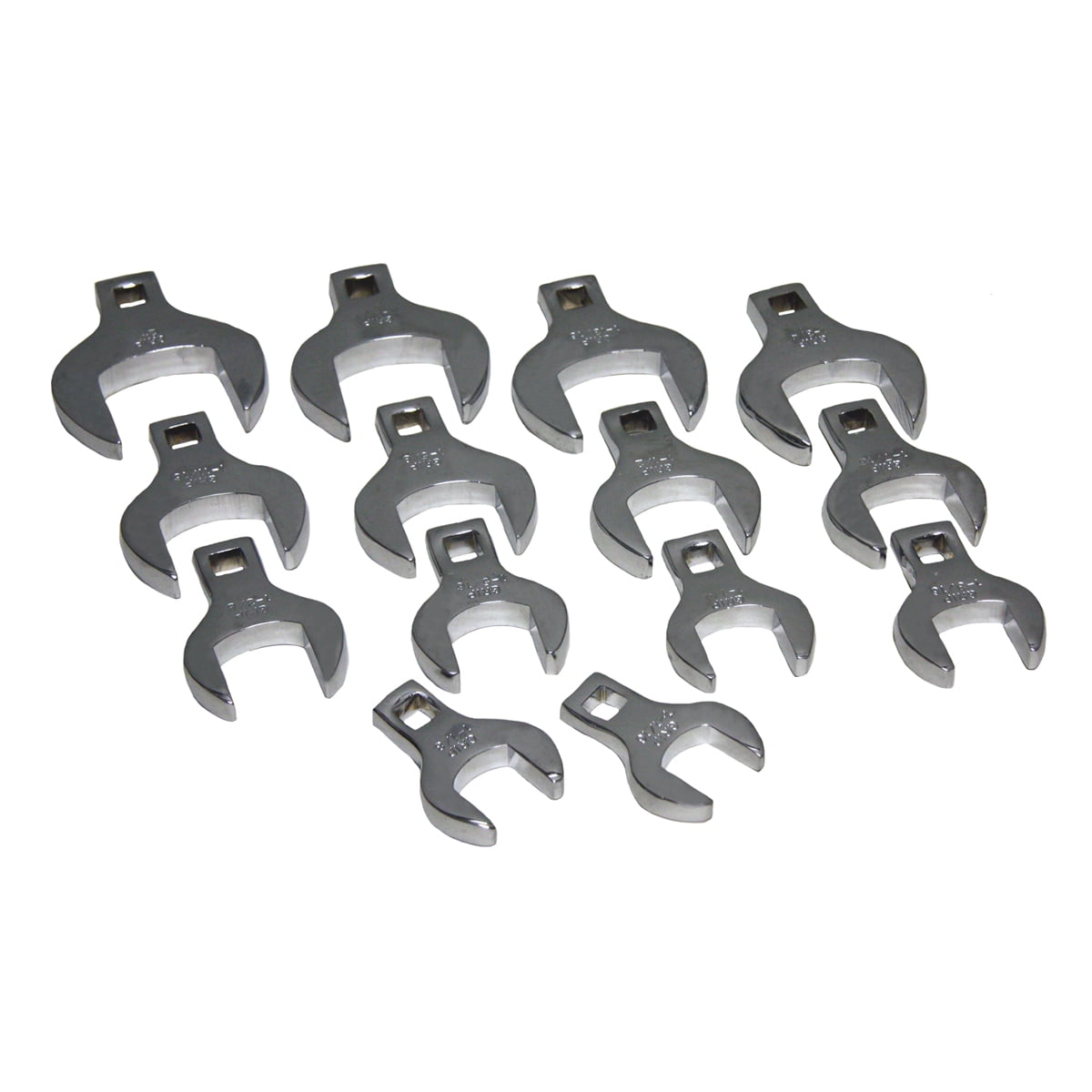 GRIP Jumbo Crowfoot Wrench Set, 1-1/16” to 2”, drop forged, heat treated 14 Pieces Pack