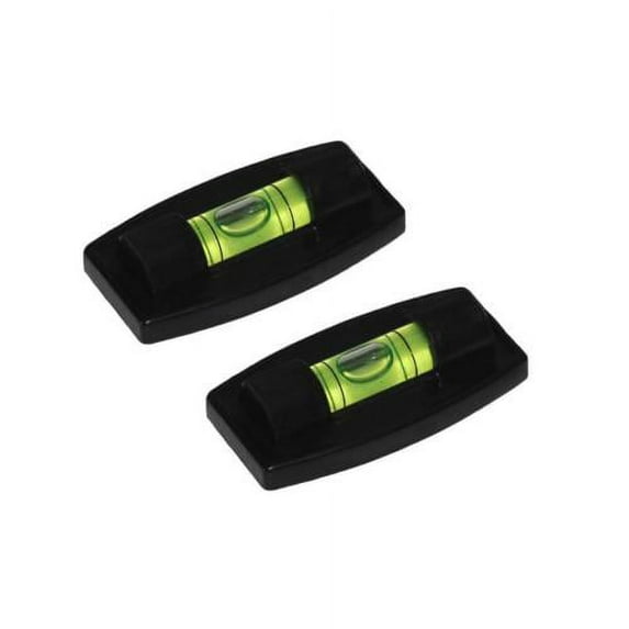 GRIP Stick On RV Level Trailer Camper Bubble Gauge Indicator, Black, 2pc