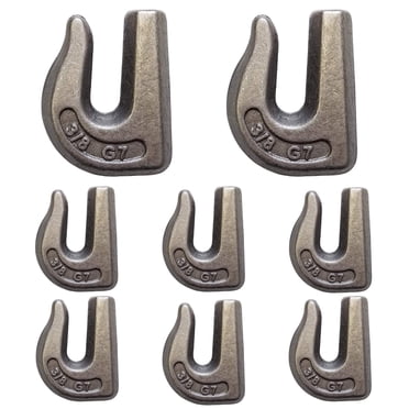 Gripon 6-Pack 3/8" Weld-On Grab Hooks - Forged Steel, Grade 70, 6,600lb Load Limit