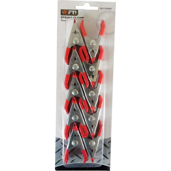 GRIPPICLAMP (10 Pack) 2" (5.1 cm) Metal Spring Clamps | Extra-Strong Spring Action | Protective Vinyl Tips | For Home, Garage, Camping and More