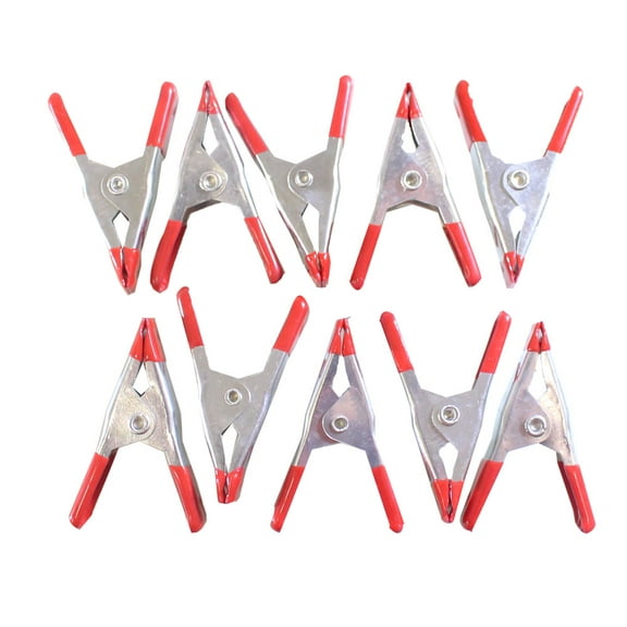 GRIPPICLAMP (10 Pack) 2" (5.1 cm) Metal Spring Clamps | Strong Grip with Protective Tips | Versatile & Durable | Ideal for Camping & Home Use.