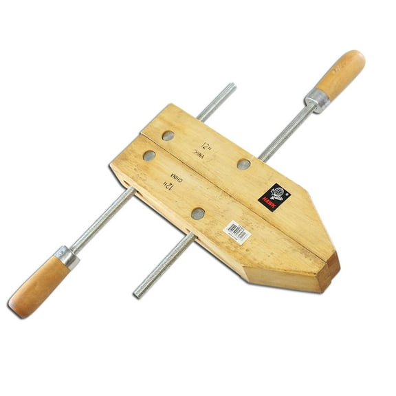 GRIPPICLAMP 12" (30.5 cm) Heavy-Duty Wooden Clamp | Non-Marring Design | 8.5" (21.6 cm) Clamping Depth | Wooden Handles & Aluminum Threads