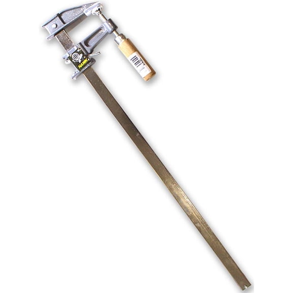 GRIPPICLAMP 18" (45.7 cm) Metal F Clamp | Wooden Handle | 1.25" Fine-Adjust Range | Quick-Release & Non-Scratch Features | Ideal for Various Materials & Projects