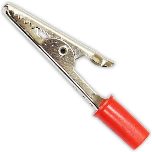 GRIPPICLAMP 24-Piece Alligator Clips | 2.5" (6.4 cm) #2 Size | Red PVC Coated Handle | Universal Positive Indicator | Safety Enhanced for Expert & DIY Electrical Projects