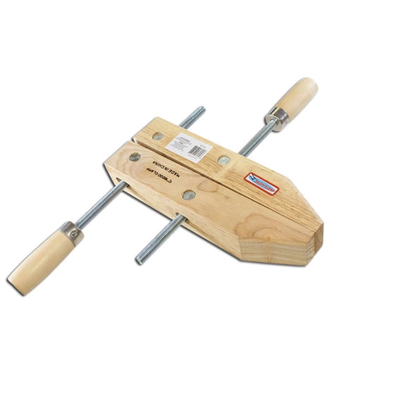 GRIPPICLAMP Heavy Duty Wooden Clamp | 10" (25.4 cm) x 1.75" (4.4 cm) x 1.5" (3.8 cm) Dimensions | Non-Marring Surface Grip | Wooden Handles with Aluminum Threads