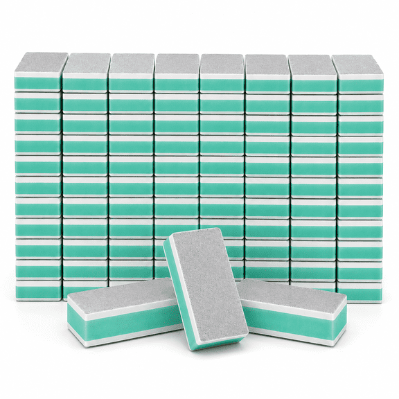 GRIT CO Large Nail Buffer Blocks 100/180 Grit Individually Wrapped, 40 Pack